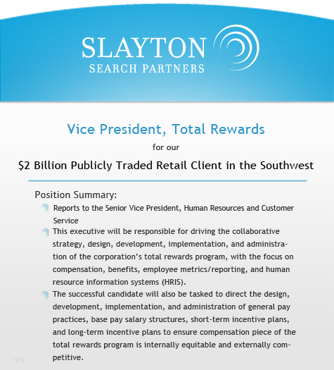 Vice President Total Rewards