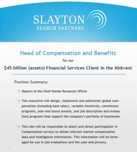 Head of Compensation and Benefits