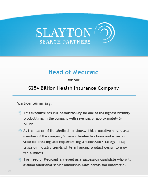 1130 - Head of Medicaid