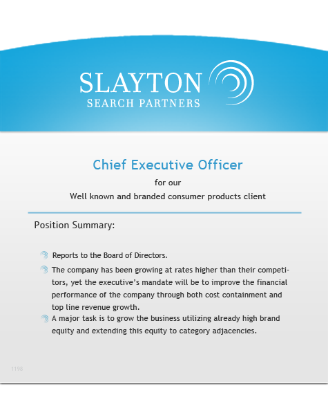 1159 Senior Vice President, Digital Marketing Chief Executive Officer
