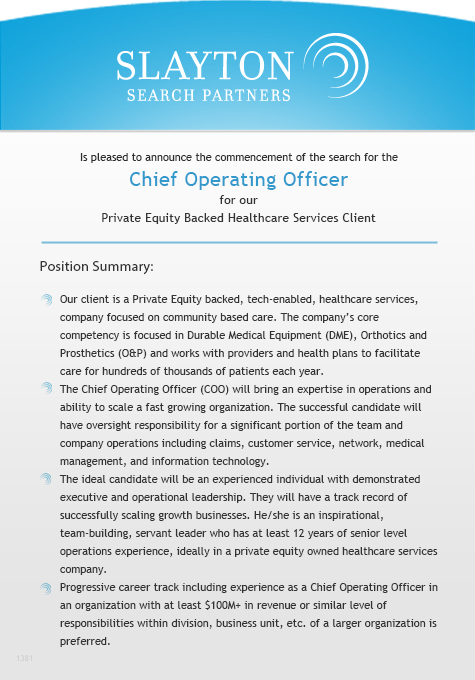 Chief Operating Officer