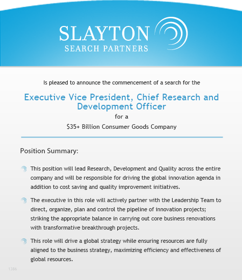 Executive Vice President, Chief Research and Development Officer