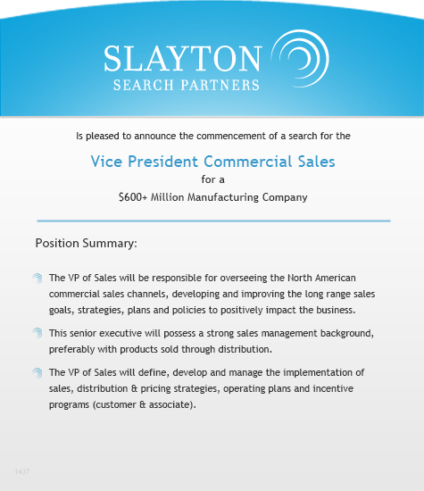 Vice President Commercial Sales